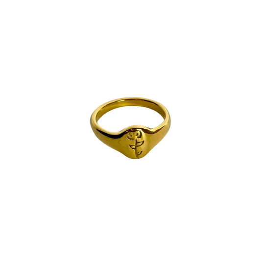 Rose Signet Ring from ShopEternidad.com Affordable 18K Gold Plated Jewelry