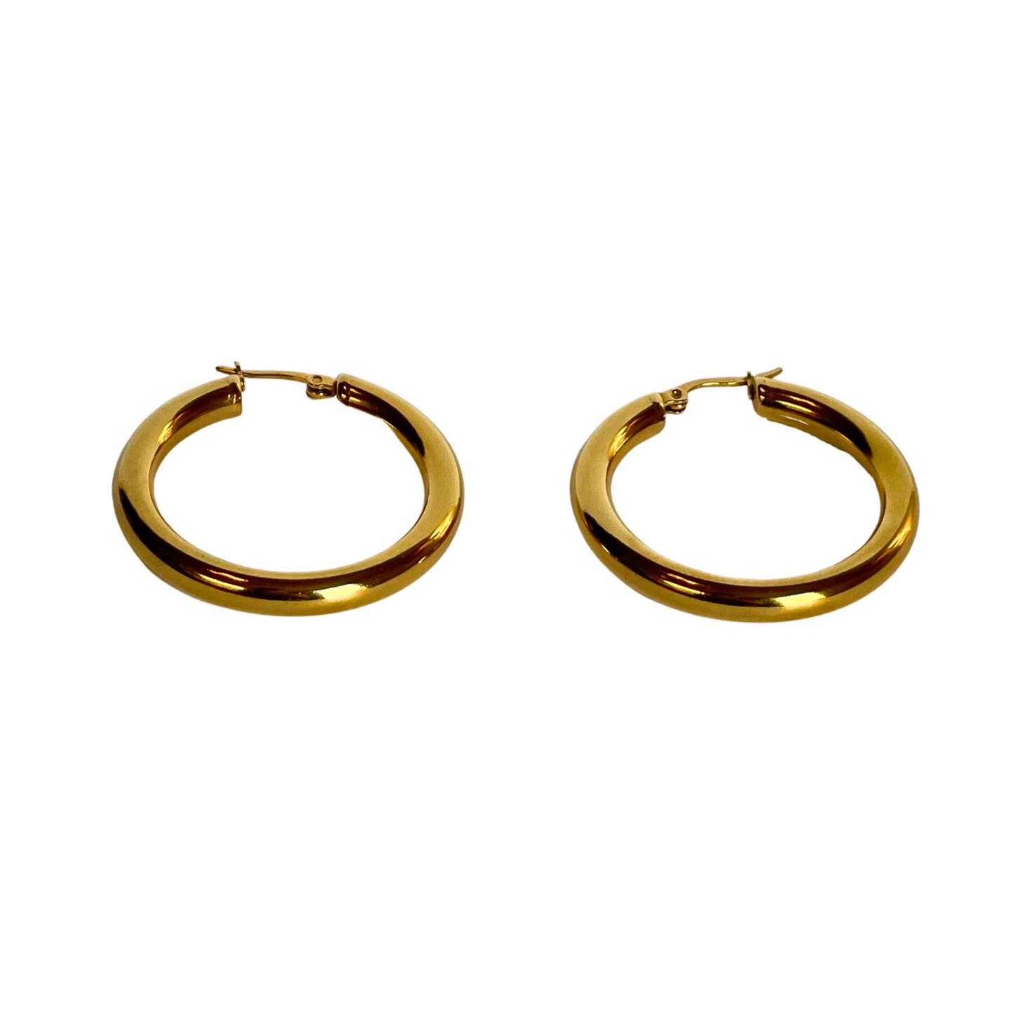 Hoop earrings from ShopEternidad.com Affordable 18K Gold Plated Jewelry