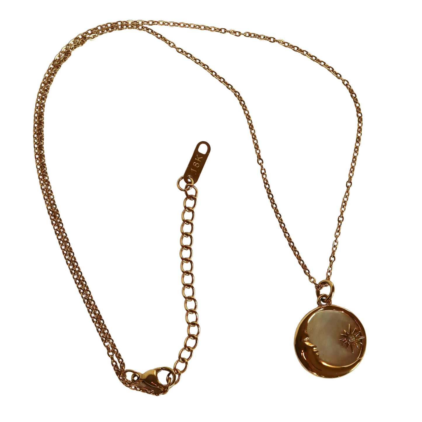Moon Pendant Necklace from ShopEternidad.com Affordable 18K Gold Plated Jewelry