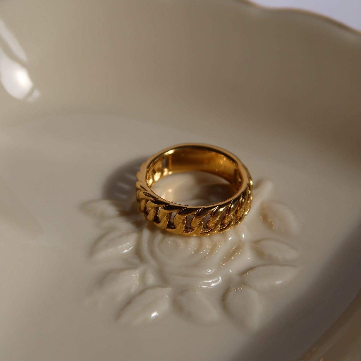 Chain ring from ShopEternidad.com Affordable 18K Gold Plated Jewelry