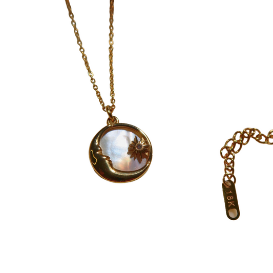 Moon Pendant Necklace from ShopEternidad.com Affordable 18K Gold Plated Jewelry