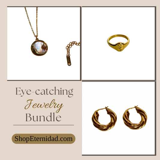 Eye-catching jewelry set from ShopEternidad.com Affordable 18K Gold Plated Jewelry