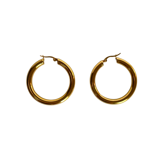 Hoop earrings from ShopEternidad.com Affordable 18K Gold Plated Jewelry