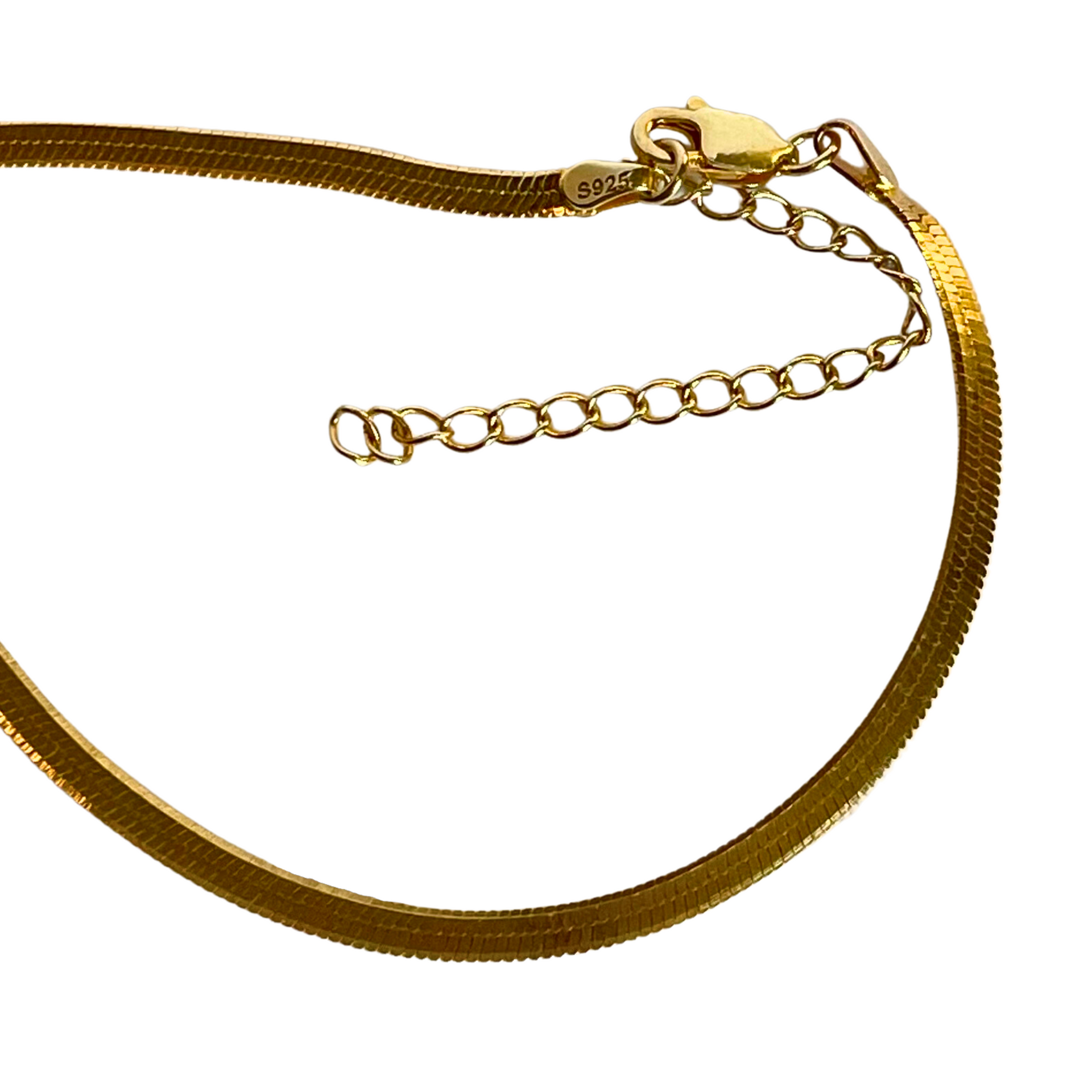 ゆうENEY HERRINGBONE K18 CHAIN NECKLACE Herringbone Chain Necklace – Eternidad LLC